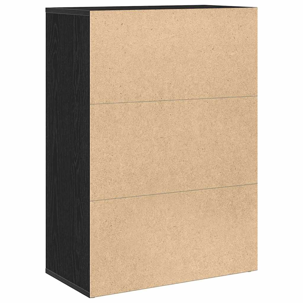 Sideboard Schwarz Eiche 60x31x84 cm Spanplatte