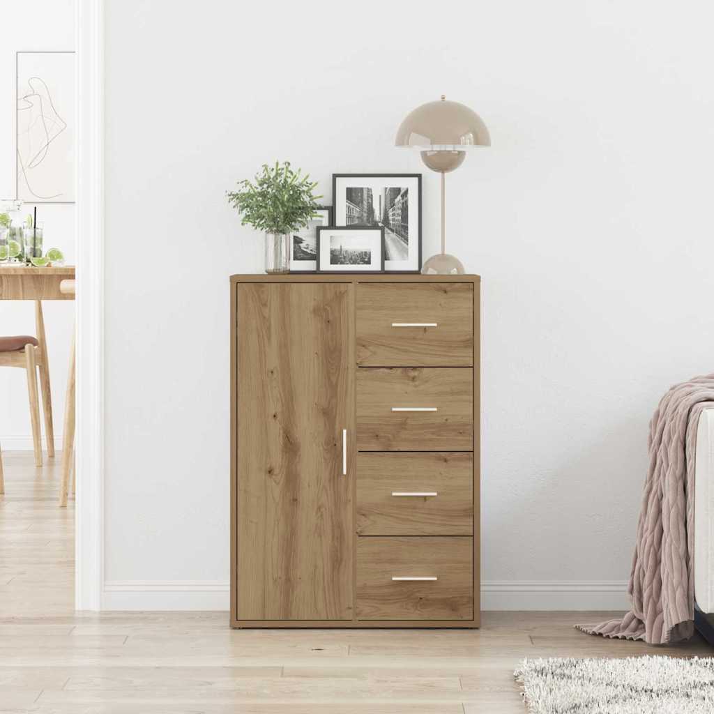 Sideboard Eiche handwerklich 60 x 31 x 84 cm Holzwerkstoff