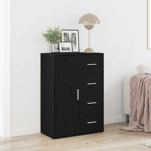Sideboard Schwarze Eiche 60 x 31 x 84 cm Holzwerkstoff