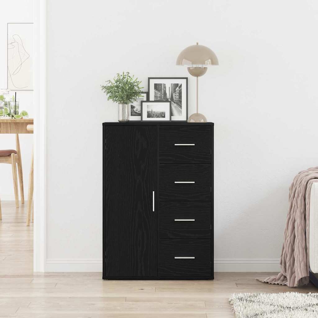 Sideboard Schwarze Eiche 60 x 31 x 84 cm Holzwerkstoff
