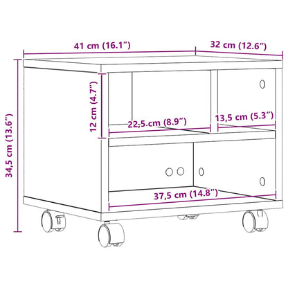 Druckerständer Altholz 41 x 32 x 33.5 cm Holzwerkstoff