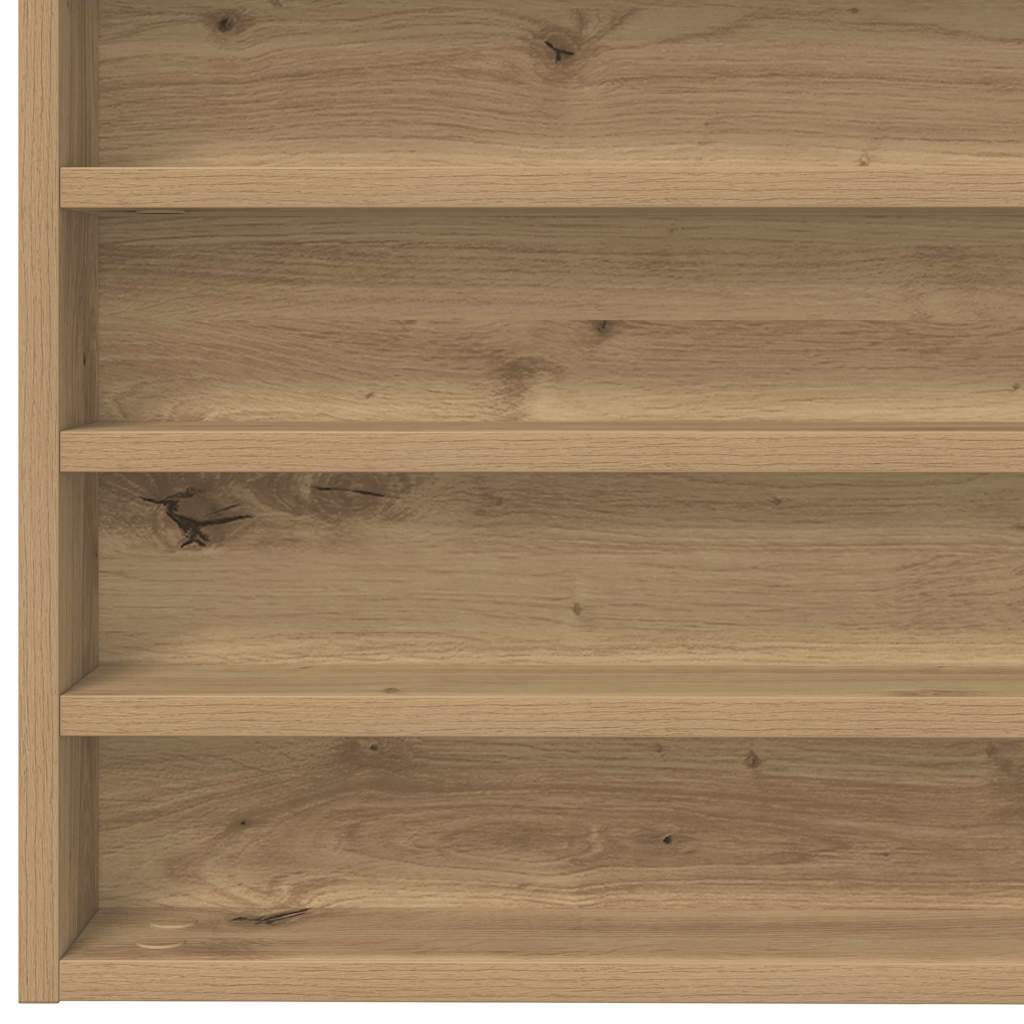Vitrinenschrank mit Regal Eiche handwerklich 100 x 8.5 x 50 cm