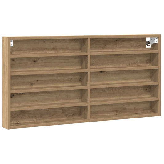 Vitrinenschrank mit Regal Eiche handwerklich 100 x 8.5 x 50 cm