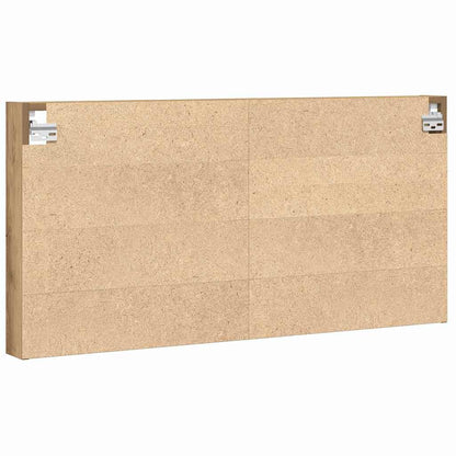 Vitrinenschrank mit Regal Eiche handwerklich 100 x 8.5 x 50 cm