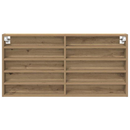 Vitrinenschrank mit Regal Eiche handwerklich 100 x 8.5 x 50 cm