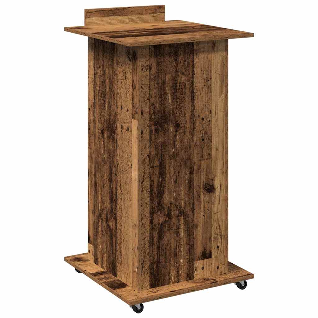 Podium mit Schubladen Altholz 55 x 55 x 107 cm Holzwerkstoff