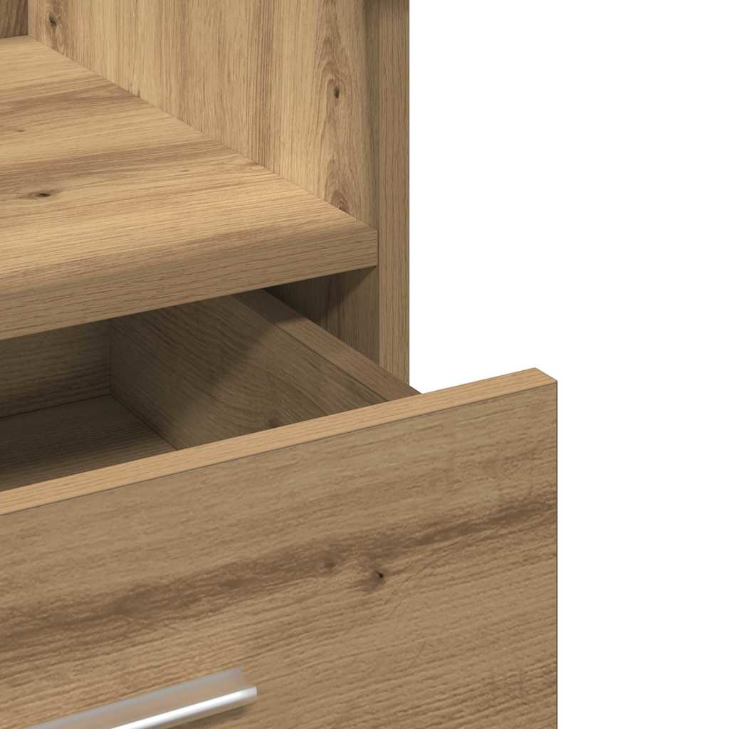Podium Eiche handwerklich 55 x 55 x 107 cm Holzwerkstoff
