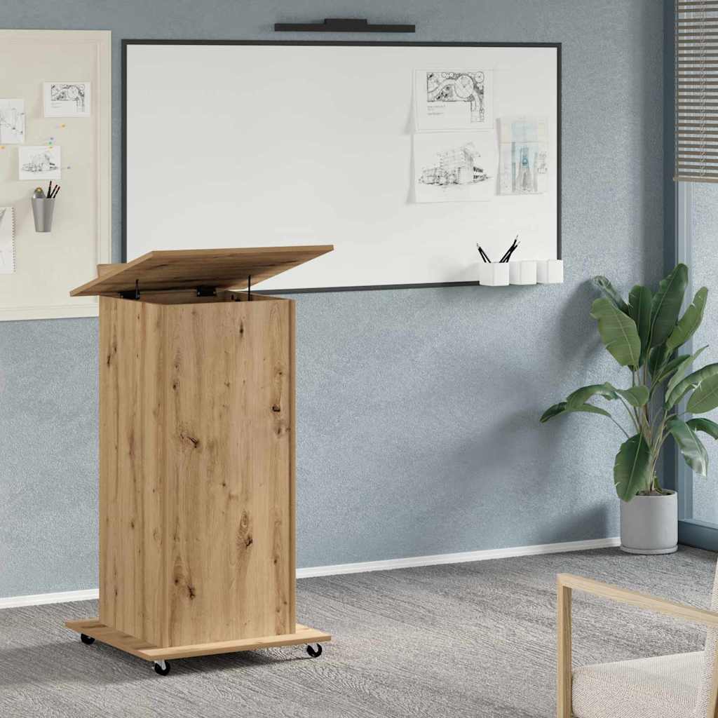 Podium Eiche handwerklich 55 x 55 x 107 cm Holzwerkstoff