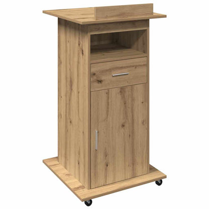 Podium Eiche handwerklich 55 x 55 x 107 cm Holzwerkstoff