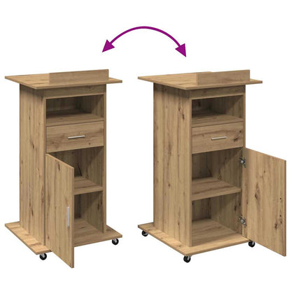 Podium Eiche handwerklich 55 x 55 x 107 cm Holzwerkstoff