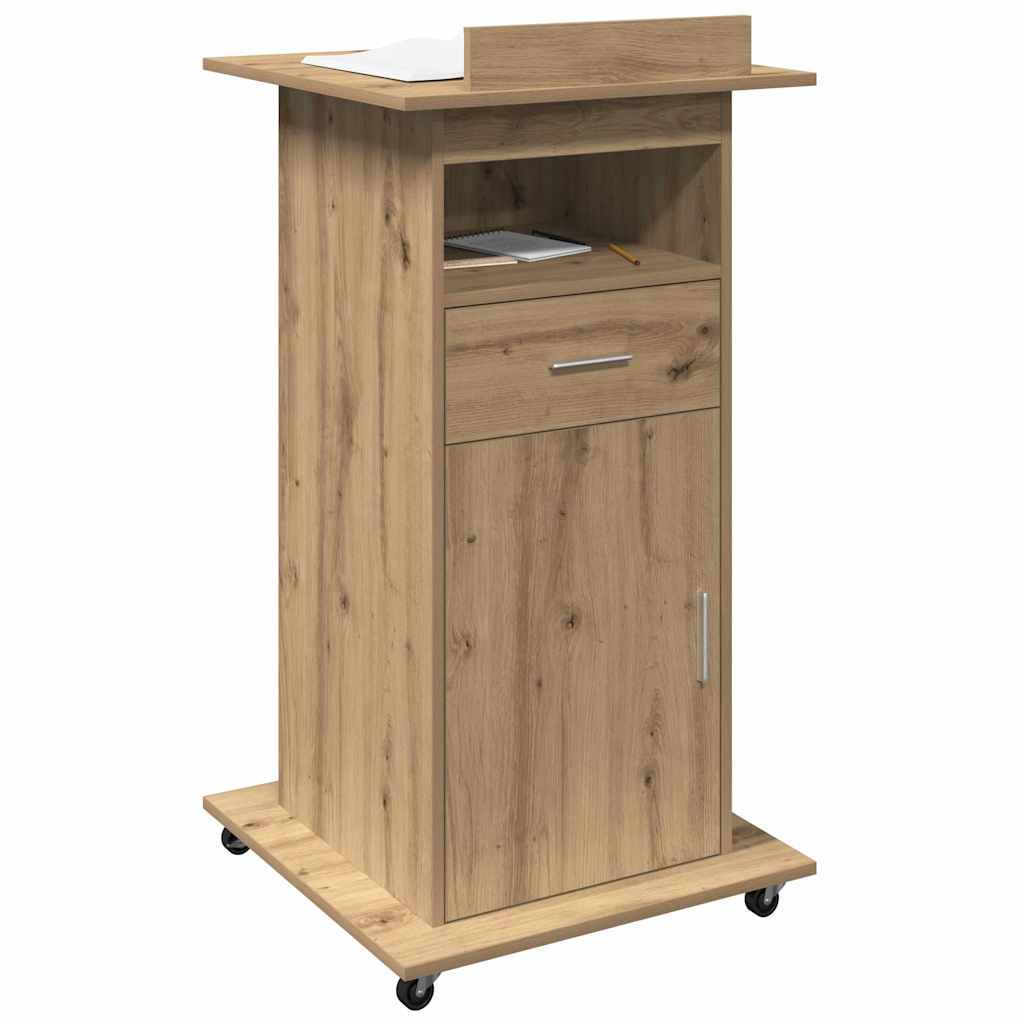 Podium Eiche handwerklich 55 x 55 x 107 cm Holzwerkstoff