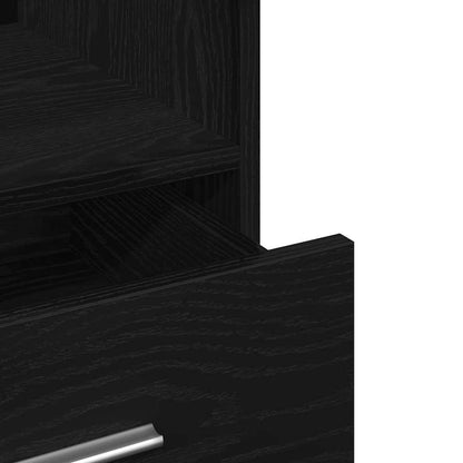 Podium mit Regal Schwarze Eiche 55 x 55 x 107 cm Holzwerkstoff