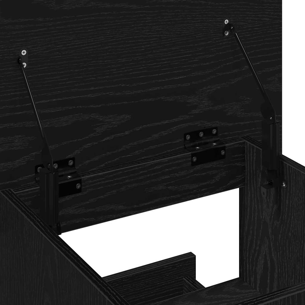 Podium mit Regal Schwarze Eiche 55 x 55 x 107 cm Holzwerkstoff
