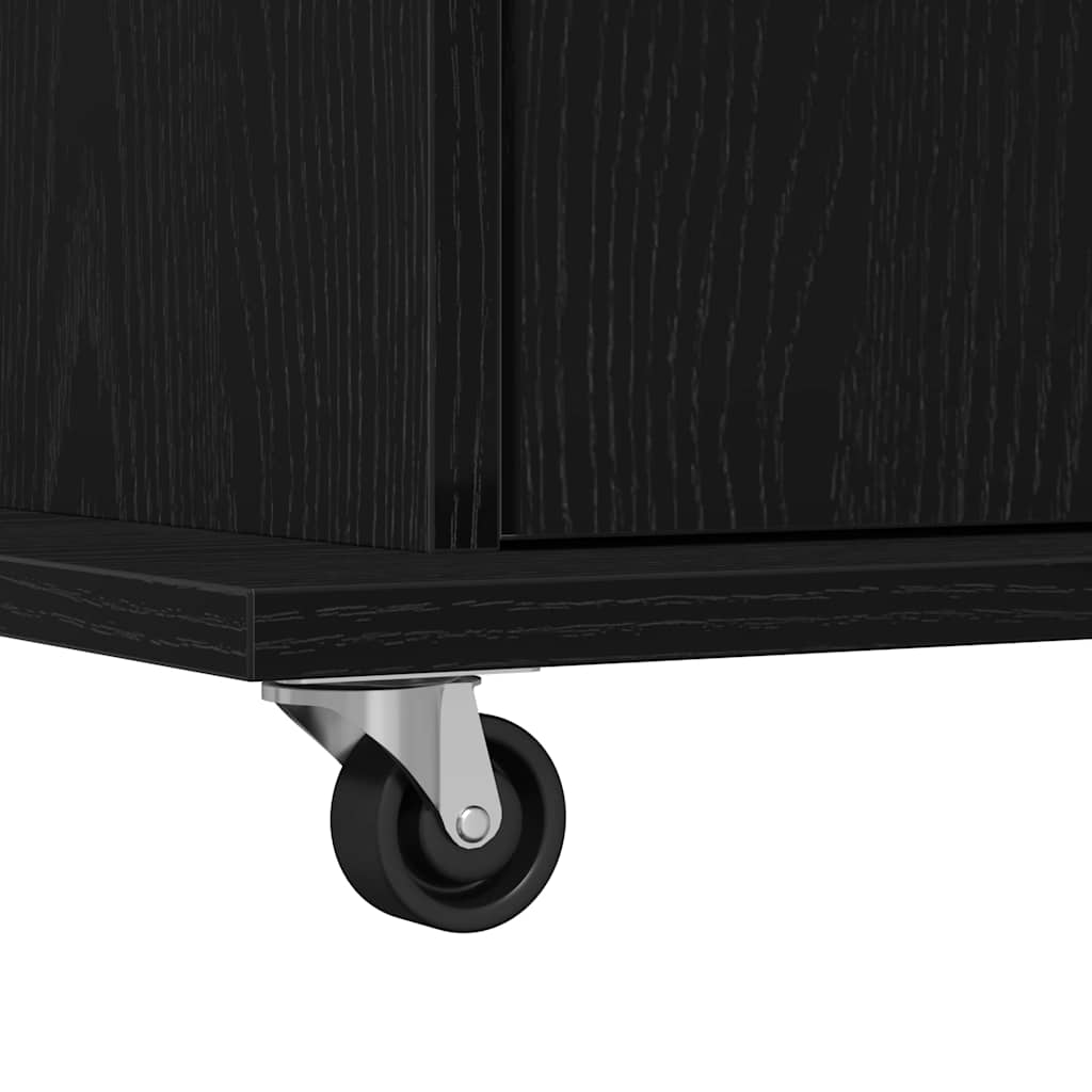 Podium mit Regal Schwarze Eiche 55 x 55 x 107 cm Holzwerkstoff
