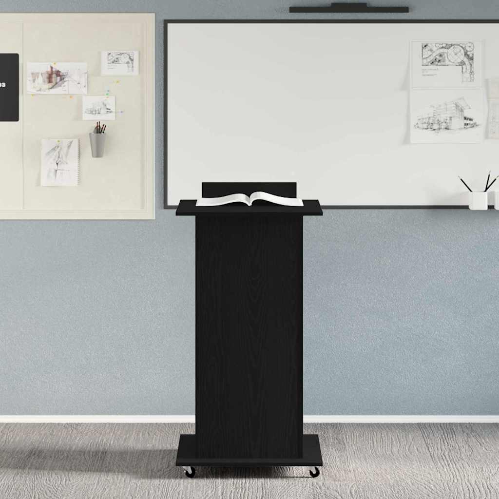 Podium mit Regal Schwarze Eiche 55 x 55 x 107 cm Holzwerkstoff