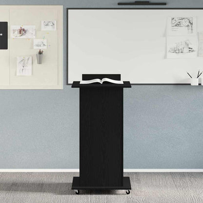 Podium mit Regal Schwarze Eiche 55 x 55 x 107 cm Holzwerkstoff
