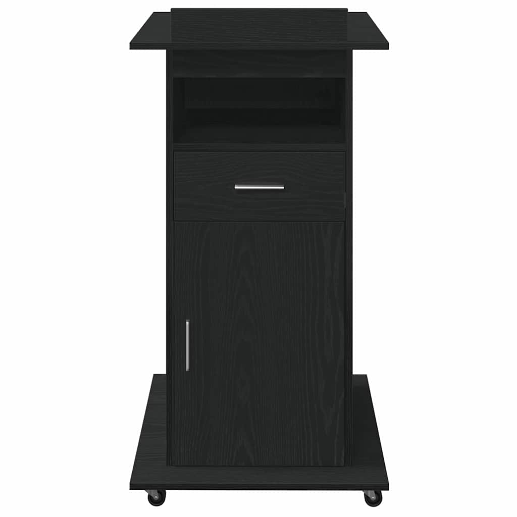 Podium mit Regal Schwarze Eiche 55 x 55 x 107 cm Holzwerkstoff