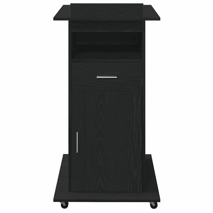 Podium mit Regal Schwarze Eiche 55 x 55 x 107 cm Holzwerkstoff