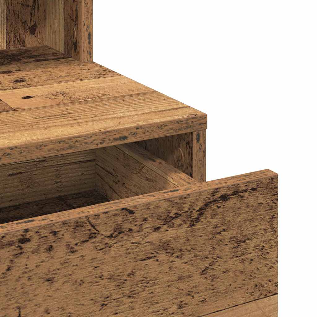 Schminktisch mit Regal Altholz 80 x 41 x 144,5 cm Holzwerkstoff