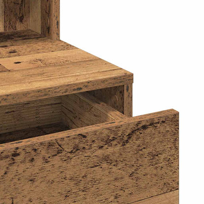 Schminktisch mit Regal Altholz 80 x 41 x 144,5 cm Holzwerkstoff
