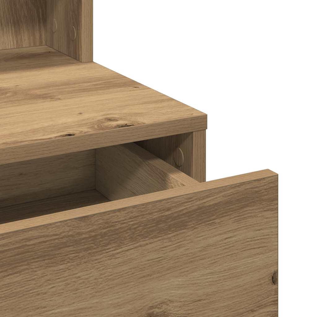 Schminktisch mit Regal Eiche handwerklich 80 x 41 x 144,5 cm