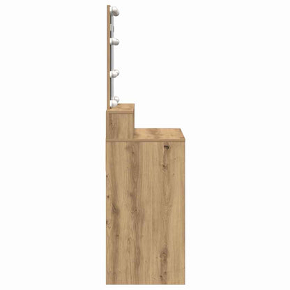 Schminktisch mit Regal Eiche handwerklich 80 x 41 x 144,5 cm