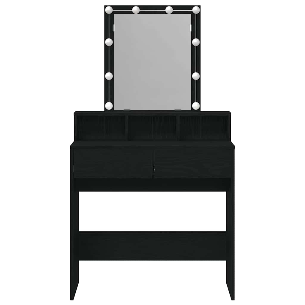 Schminktisch Schwarze Eiche 80 x 41 x 144,5 cm Holzwerkstoff