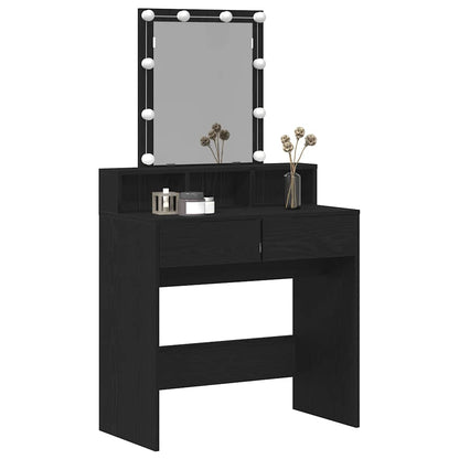 Schminktisch Schwarze Eiche 80 x 41 x 144,5 cm Holzwerkstoff