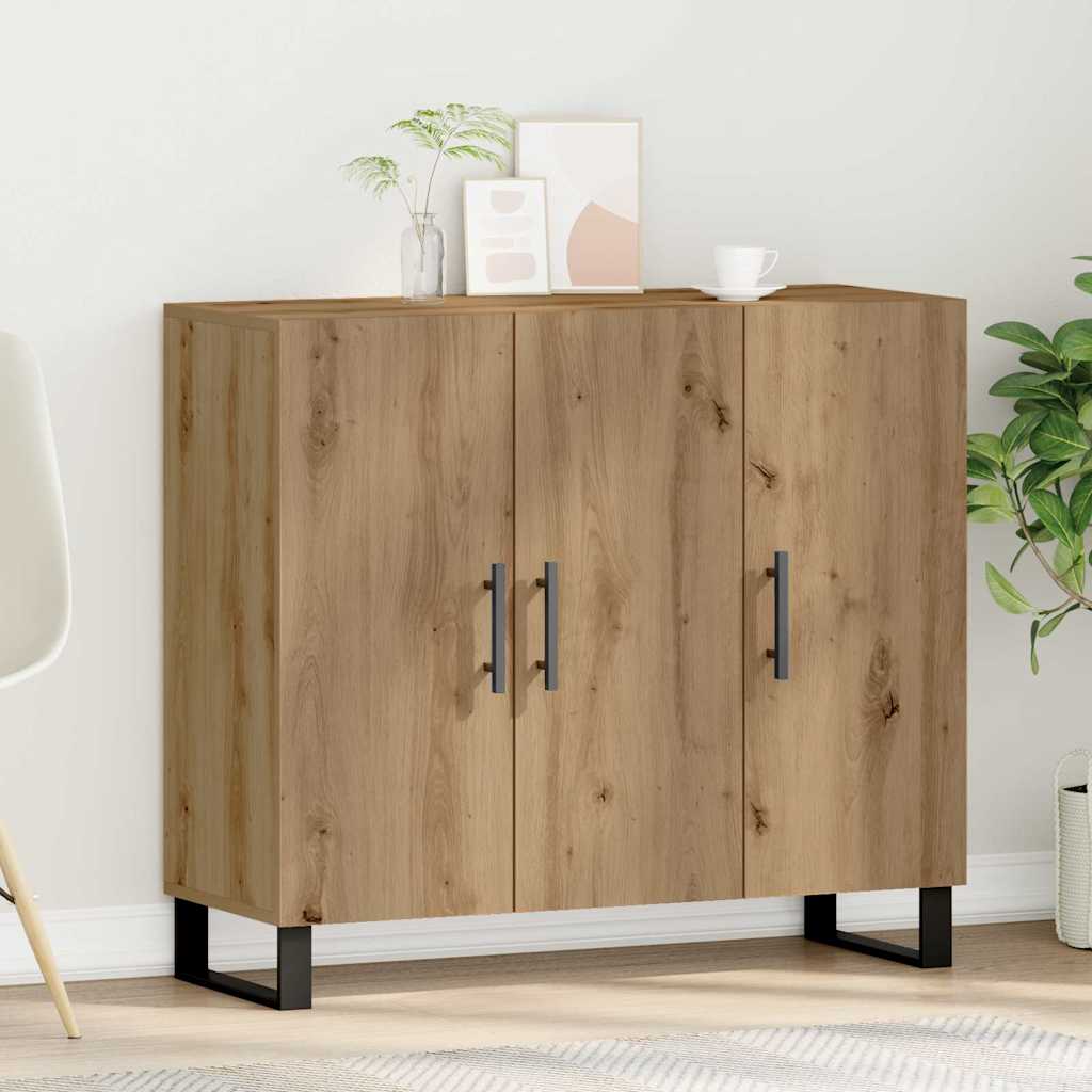 Sideboard Artisan-Eiche 90 x 34 x 80 cm Holzwerkstoff
