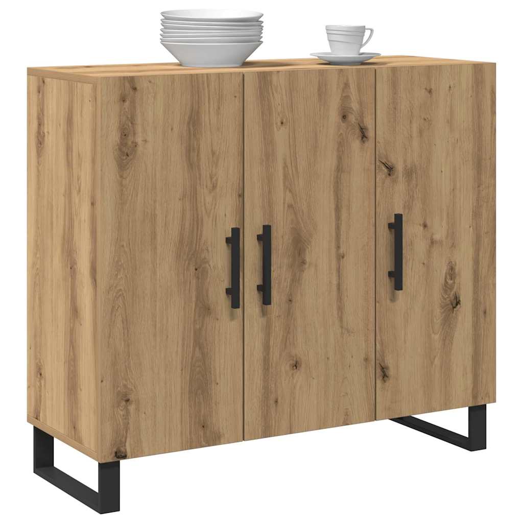 Sideboard Artisan-Eiche 90 x 34 x 80 cm Holzwerkstoff