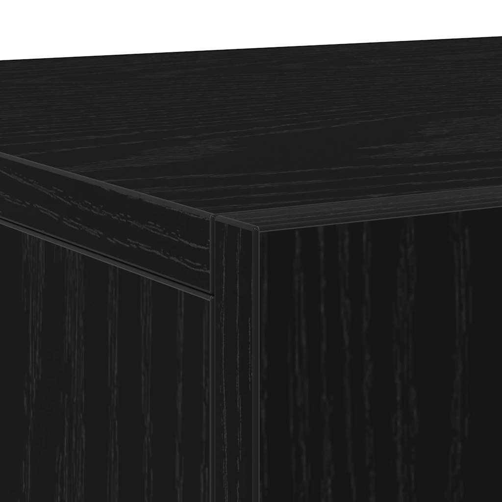 Sideboard Schwarze Eiche 90 x 34 x 80 cm Holzwerkstoff