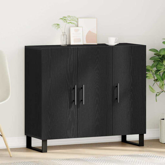 Sideboard Schwarze Eiche 90 x 34 x 80 cm Holzwerkstoff