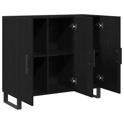 Sideboard Schwarze Eiche 90 x 34 x 80 cm Holzwerkstoff
