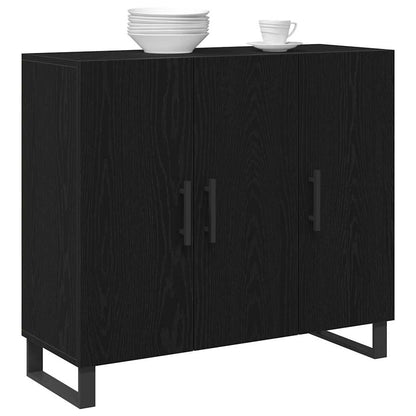 Sideboard Schwarze Eiche 90 x 34 x 80 cm Holzwerkstoff