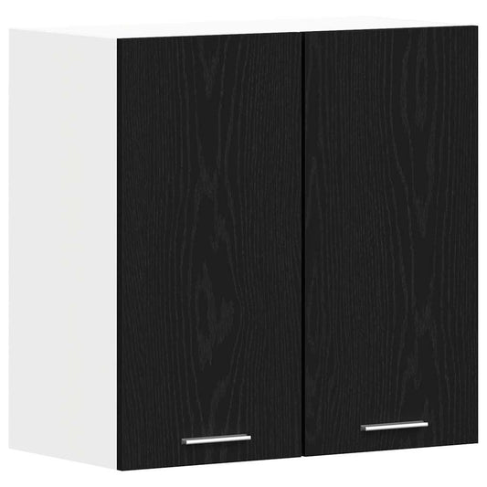 Schwarzer Eichenhängeschrank 60 x 31 x 60 cm aus Holzwerkstoff