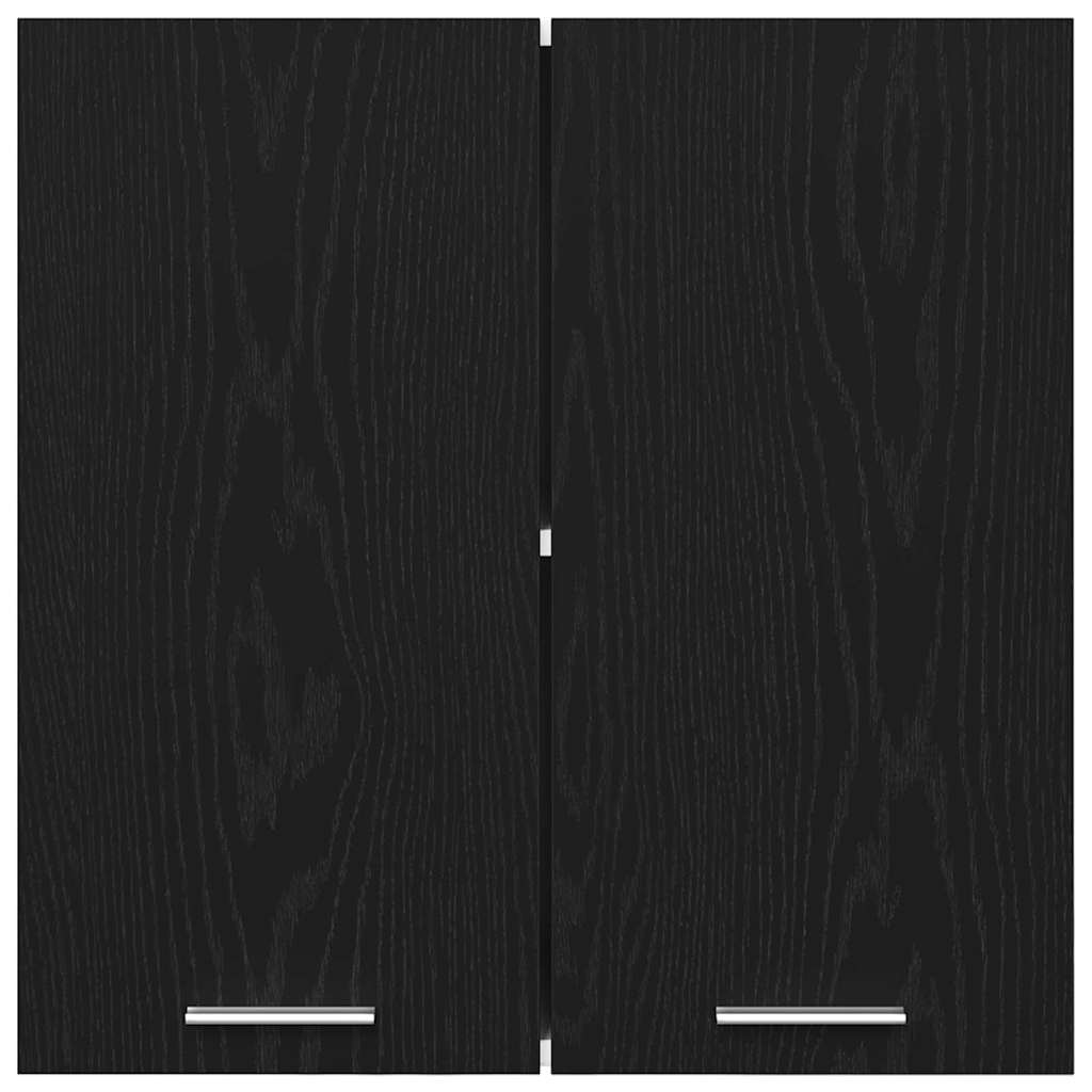 Hängeschrank mit Tür Riga Schwarz Eichen-Optik 60 x 31 x 60 cm