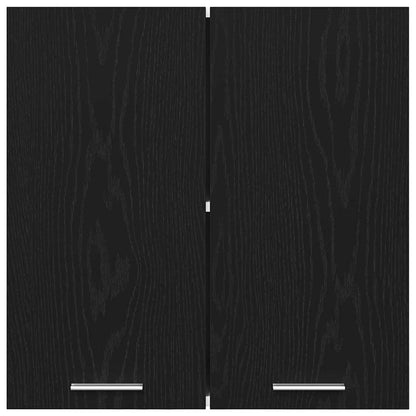 Hängeschrank mit Tür Riga Schwarz Eichen-Optik 60 x 31 x 60 cm