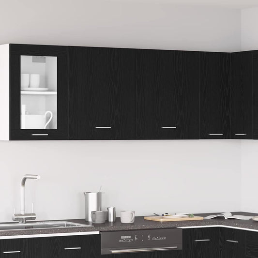 Hängetüren – 2er Set – Schwarze Eiche, 100x31x60 cm – Aus Holzwerkstoff