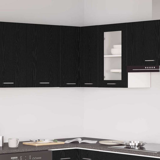 Eckhängeschrank - Schwarz Eiche - 57 x 57 x 60 cm - Aus Holzwerkstoff