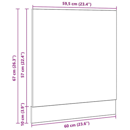 Opvaskemaskine panel sort eg look 60x1,5x67 cm
