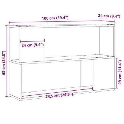 Unterhaltungszentrum Schwarz 100 x 24 x 63 cm Holzwerkstoff