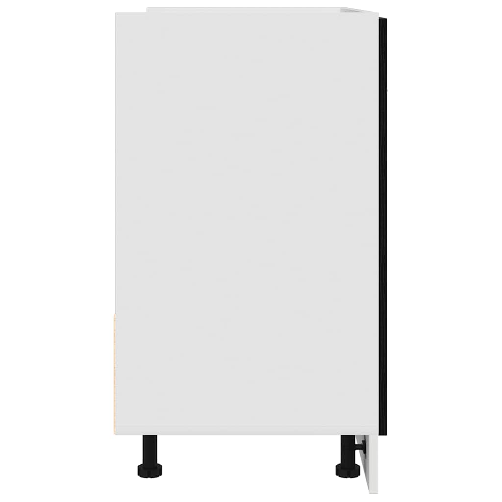 Unterschrank für Spüle Schwarz Eiche 80x46x81,5 cm Holzwerkstoff