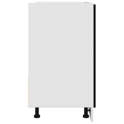 Unterschrank für Spüle Schwarz Eiche 80x46x81,5 cm Holzwerkstoff