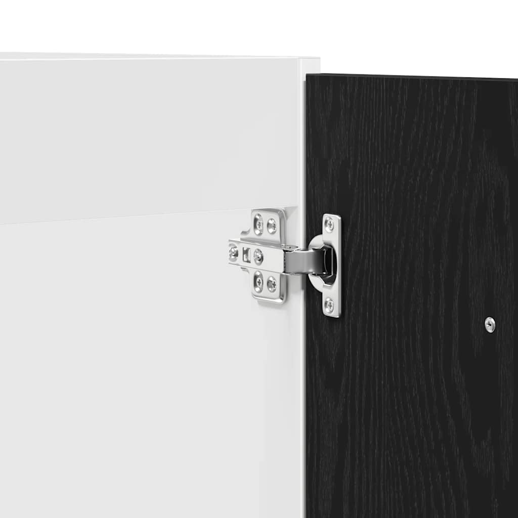 Unterschrank für Spüle Schwarz Eiche 80x46x81,5 cm Holzwerkstoff