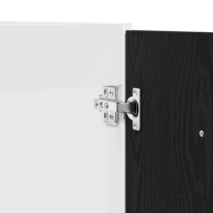 Unterschrank für Spüle Schwarz Eiche 80x46x81,5 cm Holzwerkstoff