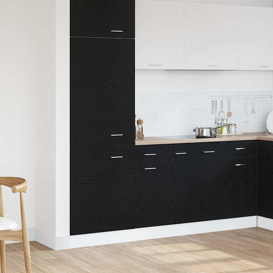 Schwarzer Eiche Schublade Unterschrank - 30x46x81,5 cm, aus Holzwerkstoff gefertigt