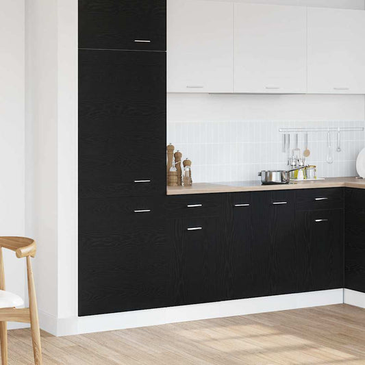 Schubladenunterbau-Schrank - Schwarz Eiche, 40 x 46 x 81,5 cm, aus Holzwerkstoff