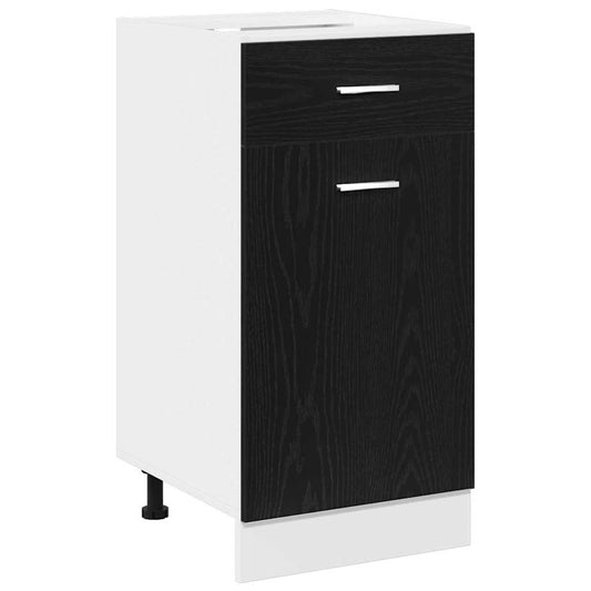 Schubladenunterbau-Schrank - Schwarz Eiche, 40 x 46 x 81,5 cm, aus Holzwerkstoff