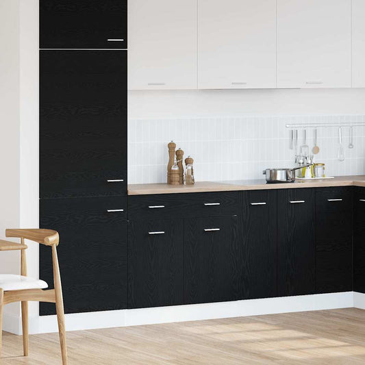 Schrank mit Schublade in Schwarz Eiche, 80 x 46 x 81,5 cm aus Holzwerkstoff