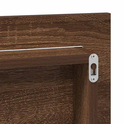 Badezimmer Spiegel Braune Eiche 80 x 8,5 x 37 cm Holzwerkstoff